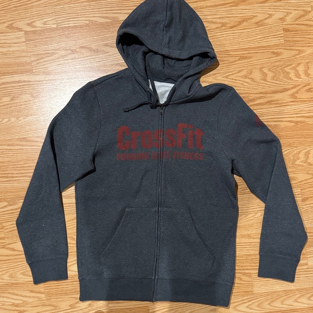 Reebok Charcoal CrossFit Full-Zip Hoodie